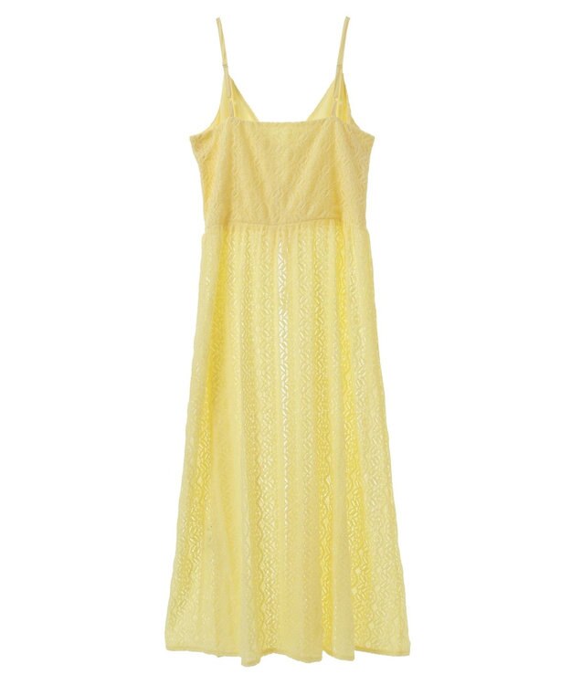 earth music&ecology フラワーレースキャミワンピース Yellow