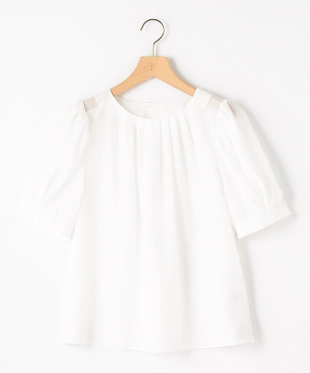 組曲 L ソフトローンパフスリーブ ブラウス アイボリー系