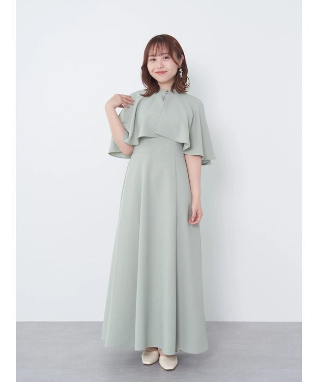 earth music&ecology ＳＥＴ２点ケープ＋キャミワンピース Black