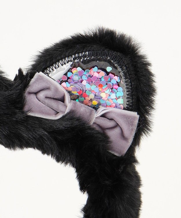 ANY KIDS シャラシャラ ネコミミ イヤーマフ ブラック