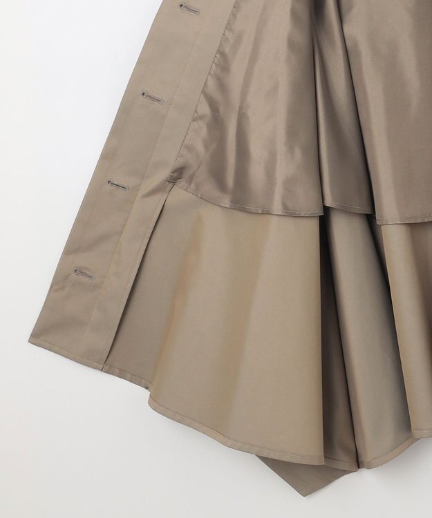 #Newans 【撥水】ラップストールケープトレンチコート シャンブレーベージュ