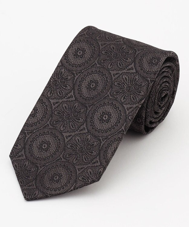 JOSEPH HOMME 【日本製】モスクジャガード　ネクタイ ダークブラウン系7