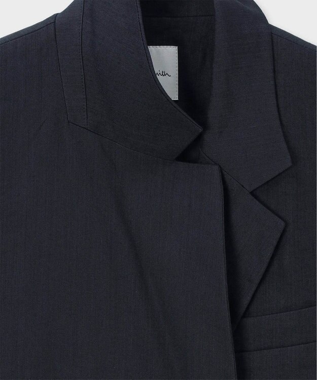 Paul Smith レーヨンリネン フレンチスリーブ ジャケット ネイビー