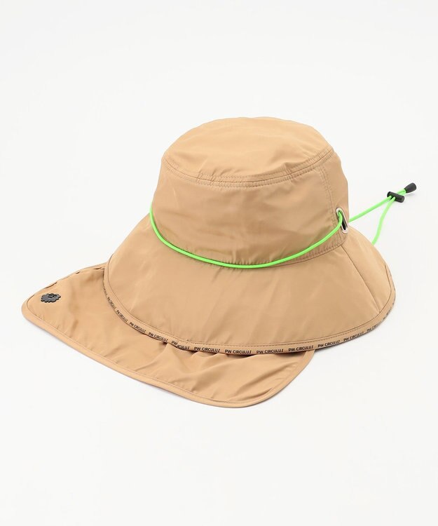 PW CIRCULUS 【手洗い洗濯可 / シェード付】【UNISEX】NEW！サンシェードバケットハット  ゴルフ ベージュ系