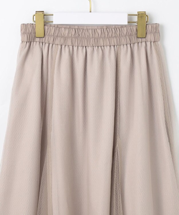 ANY SIS 【洗える】ラッセルチュールマチ スカート アイボリー