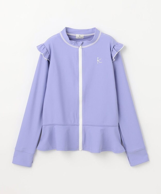 組曲 KIDS 【XS-Lサイズ】フリル ラッシュガード ラベンダー系