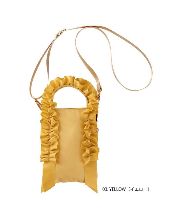 ROOTOTE 0658【直営店限定:ミニショルダー】ベビールー.フリフリ.テープ-A 03：イエロー
