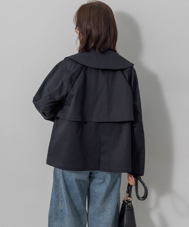 組曲 【WEB限定】ビッグカラーライト トレンチコート ネイビー系