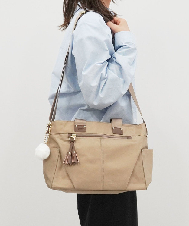 ACE BAGS & LUGGAGE kanana project collection タッセル-e 2wayショルダーバッグ 68873 ベージュ