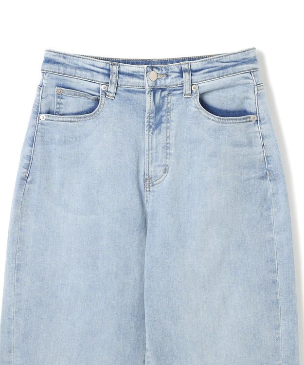 UNFILO 【UNFILO DENIM】撥水 カーブワイドデニム アイスブルー