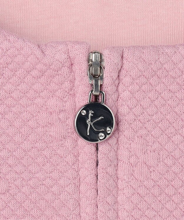 組曲 KIDS 【150-160㎝】フラワーキルト パーカー ラベンダー