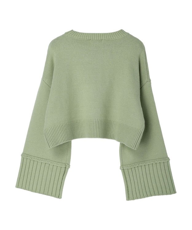 earth music&ecology ワイドスリーブプルオーバー Lime Green