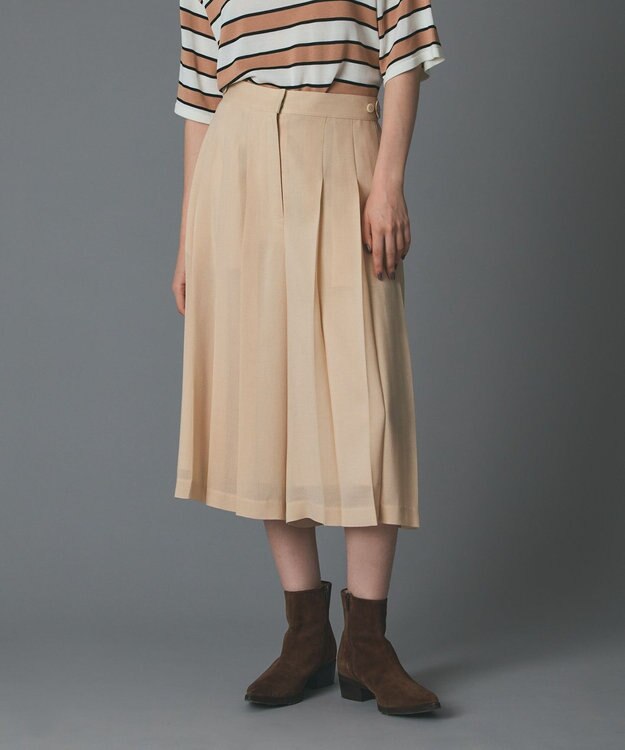 GRACE CONTINENTAL プリーツキュロットパンツ ベージュ