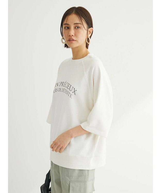 Green Parks BEST PRICE ２ｗａｙ ミニ裏毛ロゴトレＴＥＥ Off White