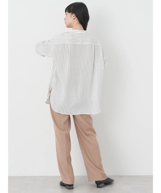 earth music&ecology ワンタックストレートパンツ Beige