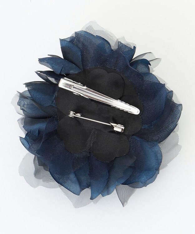 ANY パールフラワーコサージュ ネイビー
