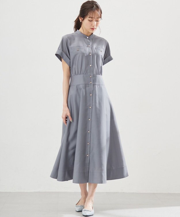 組曲 【WEB限定】シアーボイルワンピース グレー系