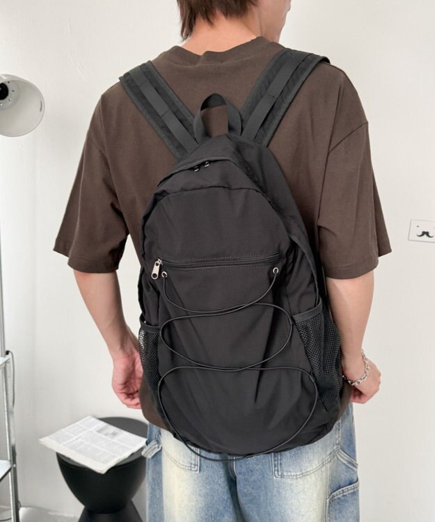 WEGO 【ユニセックス着用ITEM】コードデザインバックパック ブラック