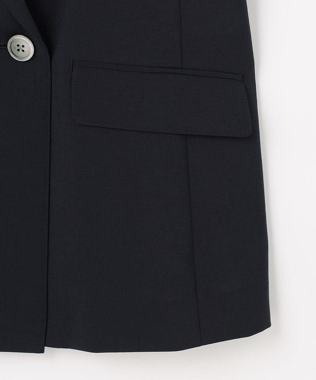 J.PRESS LADIES S BREEZ COOL トロ ハーフスリーブ ダブル ジャケット ネイビー系