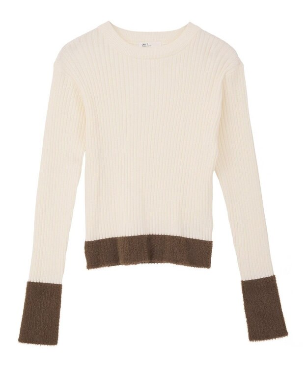 CRAFT STANDARD BOUTIQUE とてもち袖シャギーニットプルオーバー Ivory