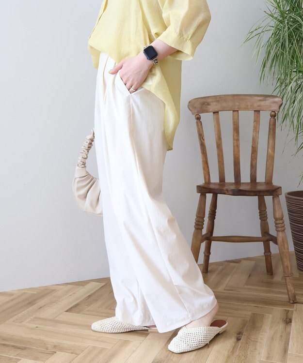 AMERICAN HOLIC ナイロンタックパンツ Ivory