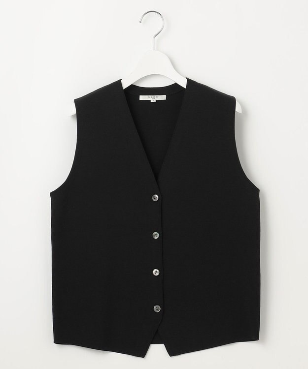 23区 S 【SLOW/一部店舗限定】Vネック ニットベスト ブラック系