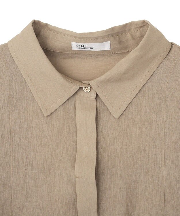 CRAFT STANDARD BOUTIQUE ヴィンテージボイルタックフレアシャツ Light Beige