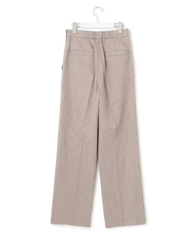 23区 L 【セットアップ対応】リネン ミックスツイード   マリン パンツ ベージュ系