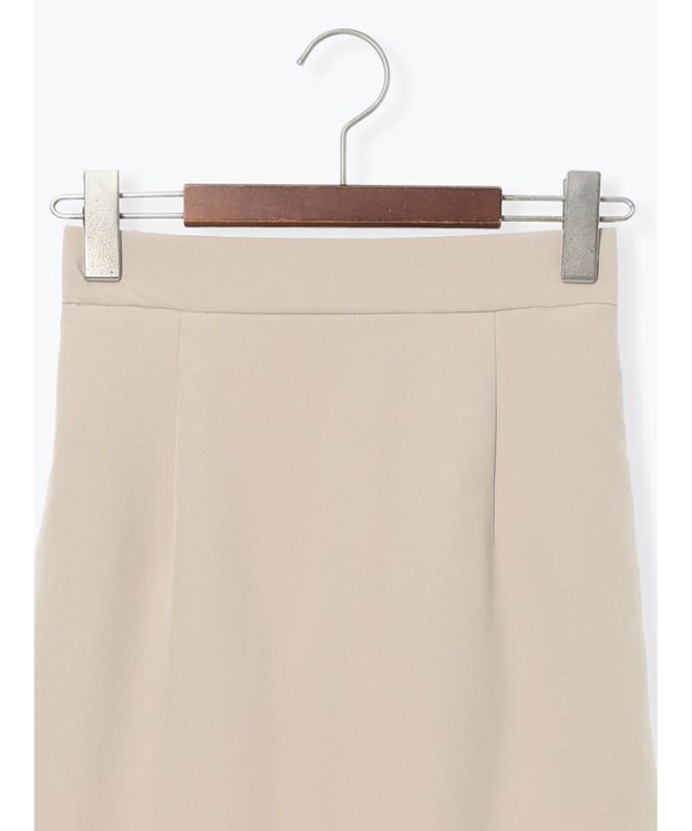 Te chichi 【雑誌掲載アイテム】ダブルクロスイージーナロースカート ベージュ