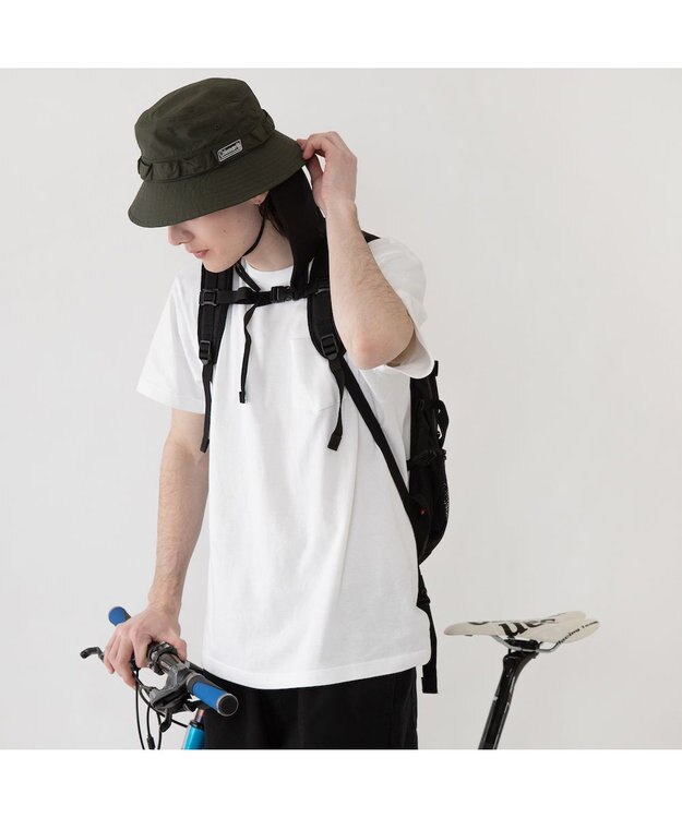 林八百吉商店 Coleman　リップストップベルトサファリハット カーキ