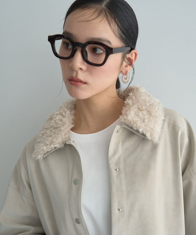 YECCA VECCA レザーライクシャツジャケット Black