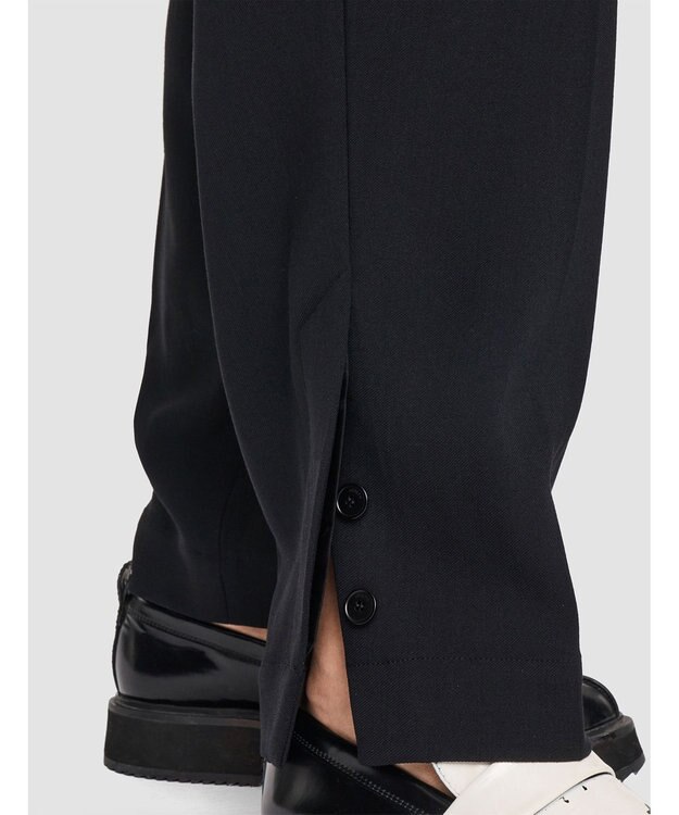 JOSEPH フルイドツイル　テーパードトラウザーズ Black