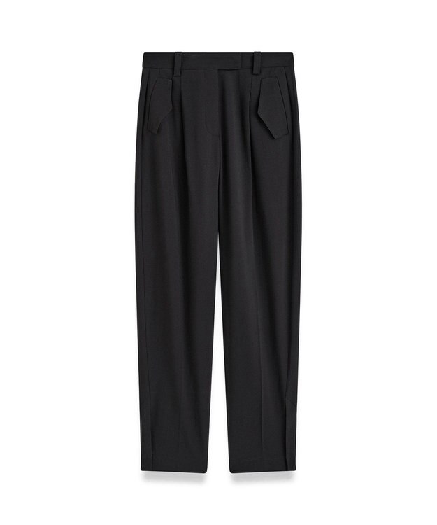 JOSEPH フルイドツイル　テーパードトラウザーズ Black