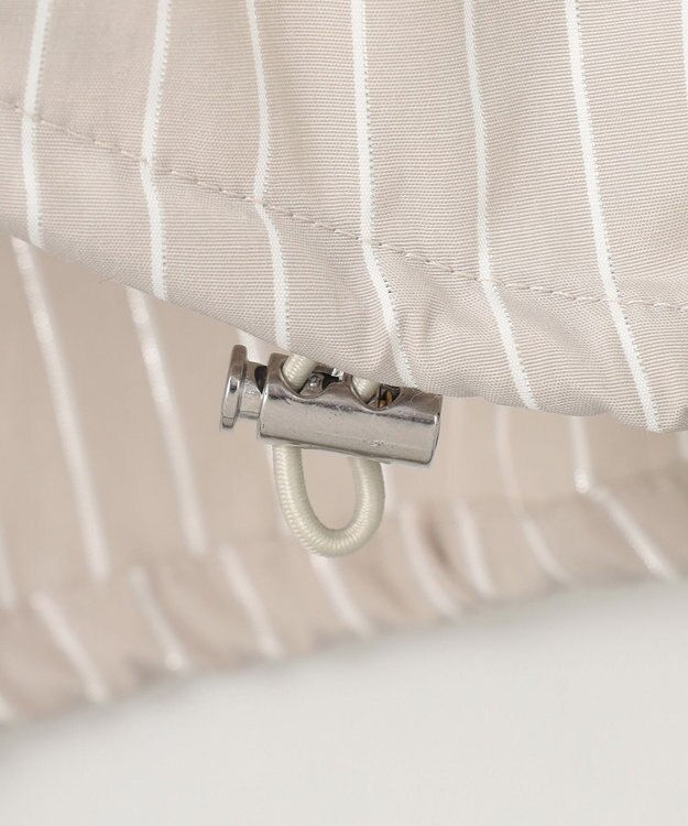 ANY 【洗濯機可】ストライプドロストシャツ グレー×オフストライプ