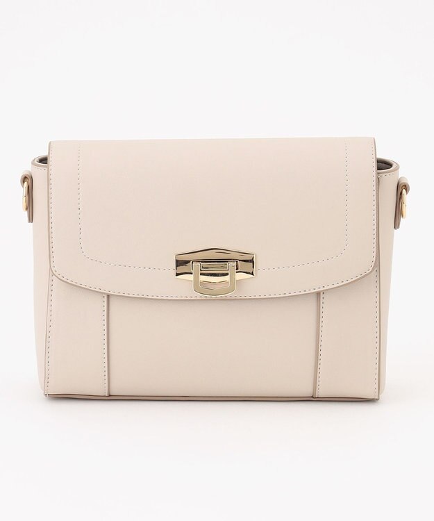 ANY SIS 【2WAY】サイドラインメタルショルダー バッグ ライトグレー