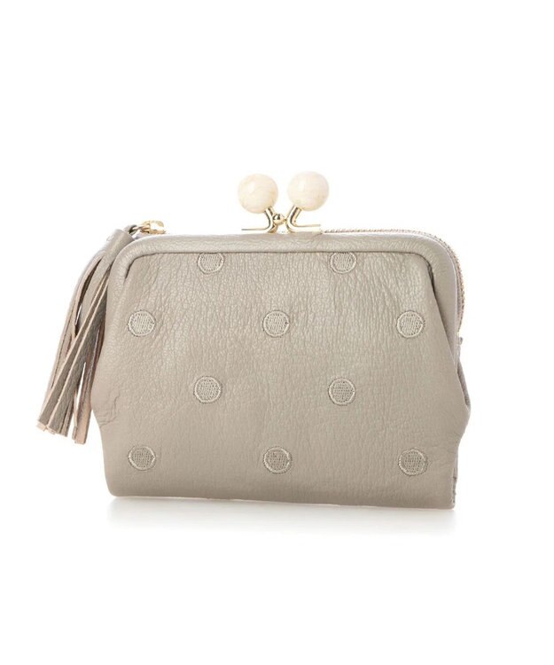 UNBILLION 【テレビ ドラマ着用アイテム】perche アクリル玉がま口2つ折り財布 グレードット