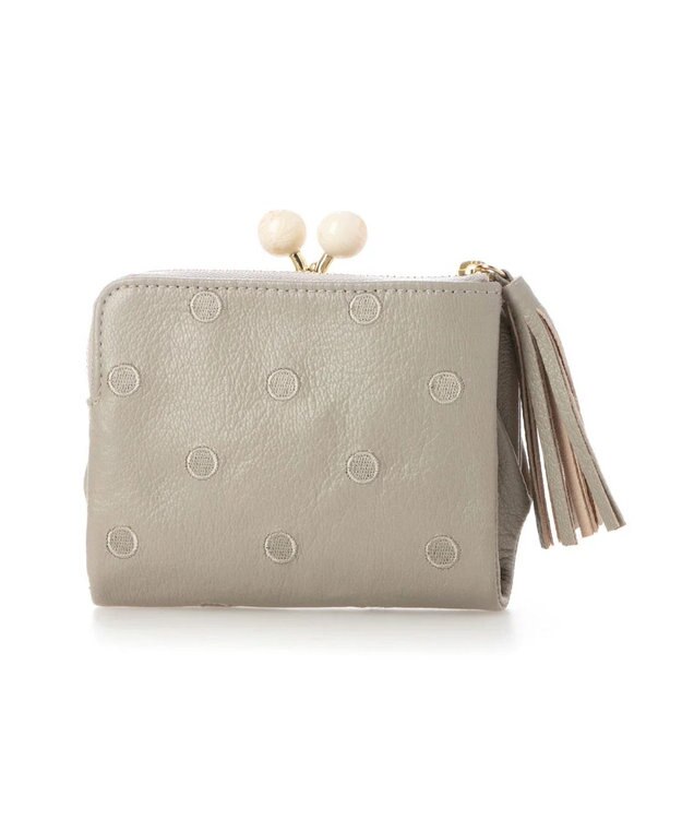 UNBILLION 【テレビ ドラマ着用アイテム】perche アクリル玉がま口2つ折り財布 グレードット