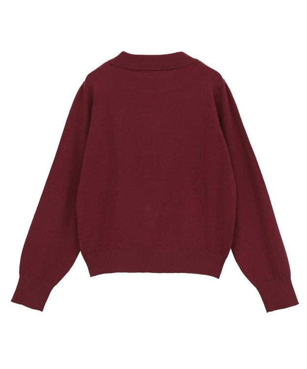 earth music&ecology ボウタイニットプルオーバー Red