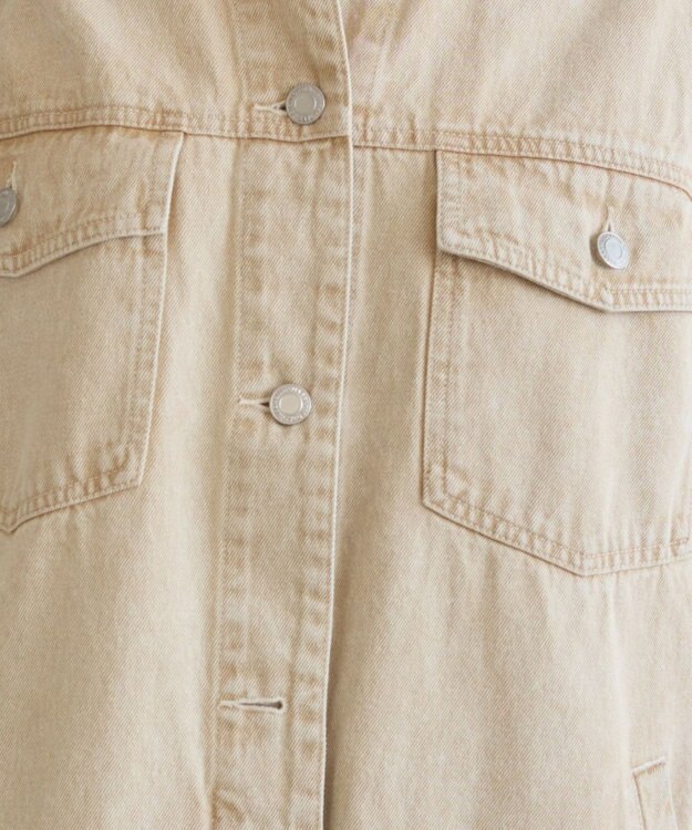WEGO 【ANGIE VINTAGE】オーバーサイズデニムジャケット イエロー
