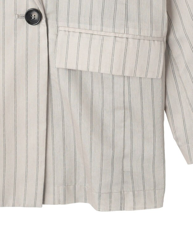 AMERICAN HOLIC シアーストライプジャケット Gray Beige