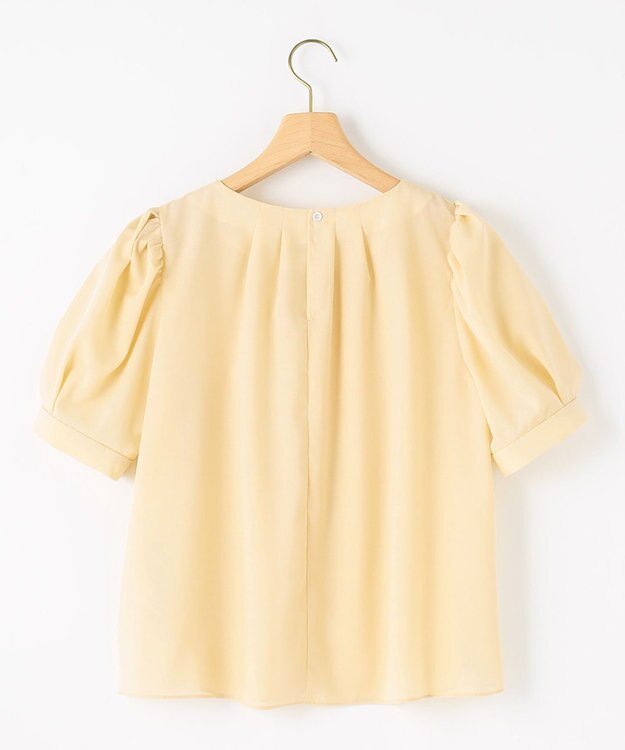 組曲 L ソフトローンパフスリーブ ブラウス カスタード系