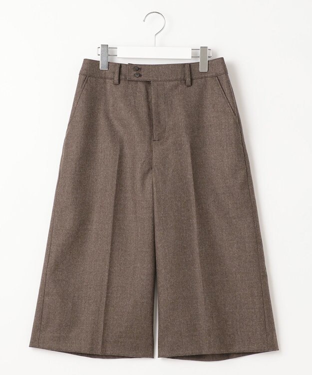 J.PRESS LADIES 【洗える】フラノハンドウォッシュ キュロット パンツ ダークブラウン系