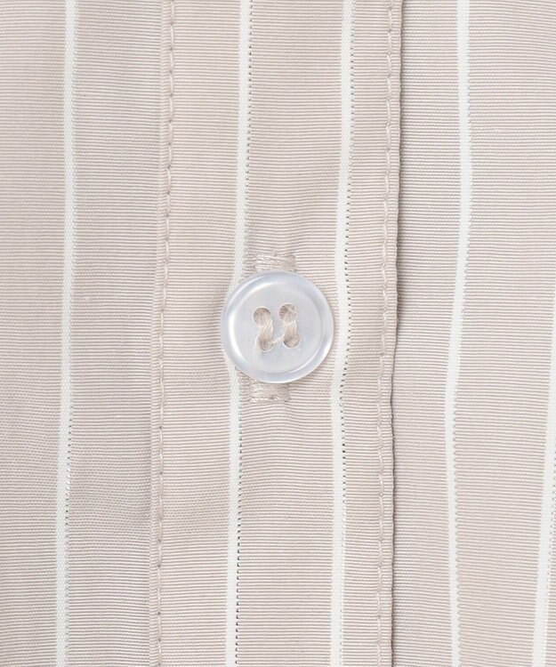 ANY 【洗濯機可】ストライプドロストシャツ グレー×オフストライプ