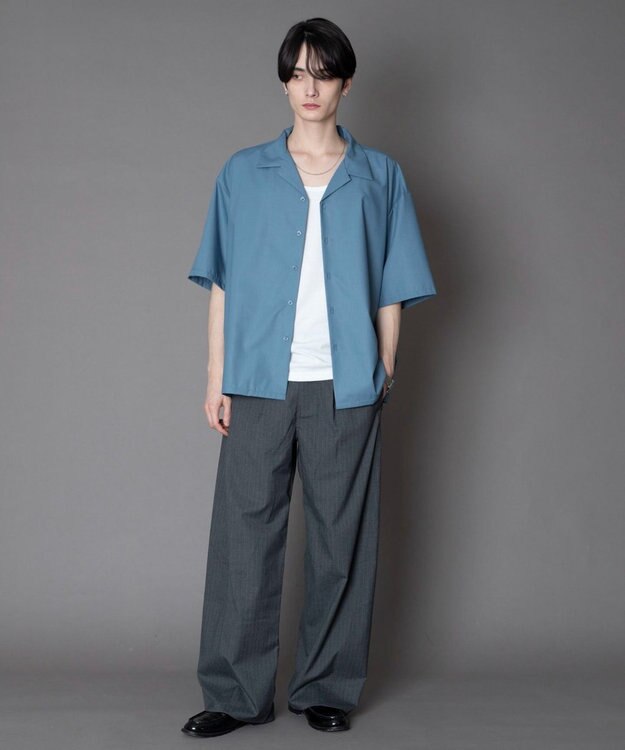 WEGO カバーフィットバルーンスラックス グレーストライプ