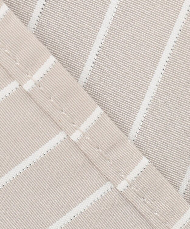 ANY 【洗濯機可】ストライプドロストシャツ グレー×オフストライプ