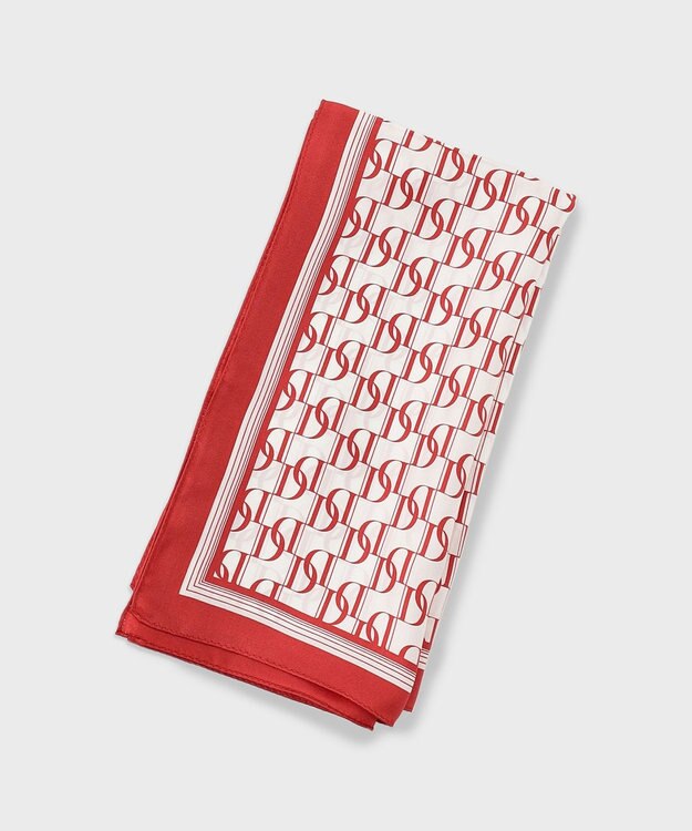 GRACE CONTINENTAL モノグラムスカーフ レッド