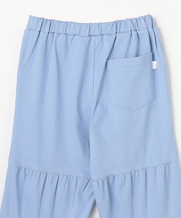 組曲 KIDS 【150-160㎝】ティアードデニムパンツ サックスブルー