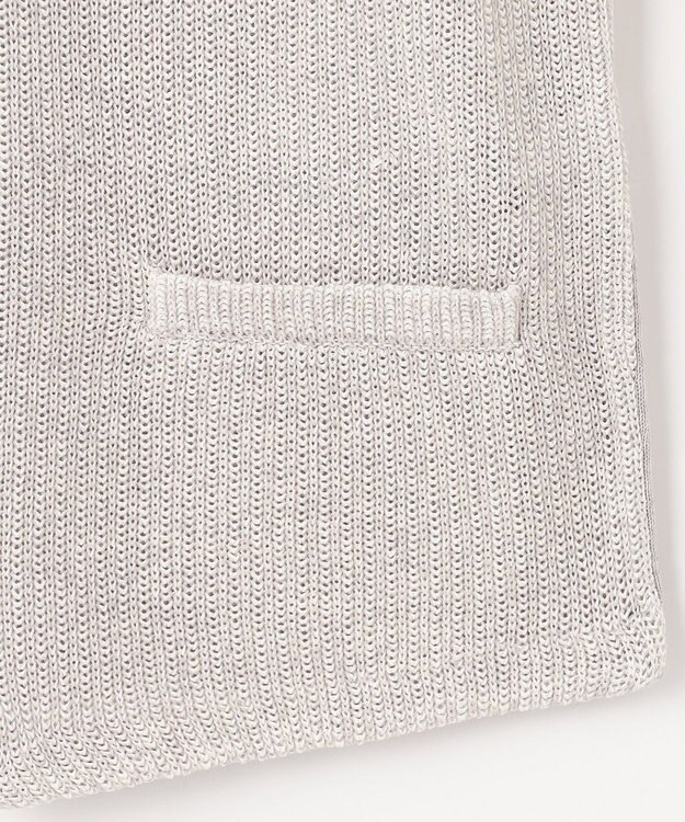 JOSEPH ABBOUD 【洗える】ストローヤーン ニット ベスト ライトグレー系