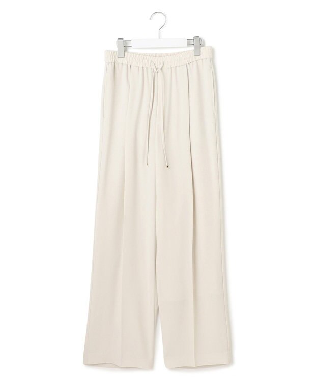 23区 【接触冷感/UVカット/吸水速乾】ストレッチジョーゼット ワイド パンツ ベージュ系