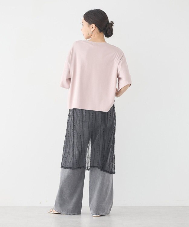 earth music&ecology 【接触冷感/洗濯機可】ＮＵＩＴＡ　ＬＡ　ＢＥＬＬＥ　ＥＴＯＩＬＥショートＴ Pink Beige